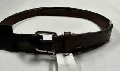 Cinturón Ralph Lauren Cuero Doble Envoltura Talla Pequeña Fino Ajustado Marrón Clásico Nuevo Foto 1 de 4