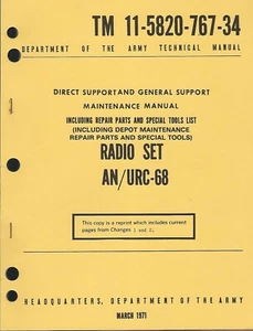 Historical book for Radio Set AN/URC-68, Depot Maintenance - Bild 1 von 1