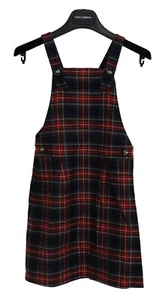 DOLCE & GABBANA Kids Dress Multicolor Wool Checkered Pinafore s.Tag 8 years $470 - Picture 1 of 7