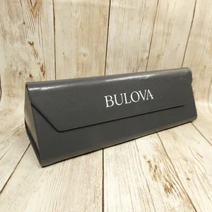 Bulova Gloss Gray Eyeglasses Sunglasses Case Foldable Trifold Triangle - Picture 1 of 9