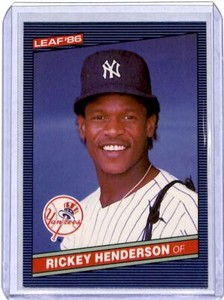 1986 Leaf Rickey Henderson New York Yankees #37