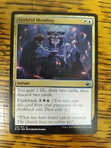 Faithful Mending Innistrad Midnight Hunt Uncommon Magic MTG WOTC M4575 - Picture 1 of 4
