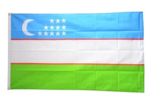 Bandiera Uzbekistan bandiera uzbeka bandiera issata 90x150 cm - Foto 1 di 1