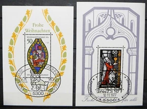 Germany Souvenir Sheets x2 - Christmas - CTO.  - Picture 1 of 1