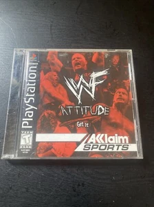 WWF Attitude Sony PlayStation 1 PS1 1999 Complete with Manual Tested - Picture 1 of 4