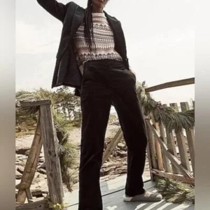 NWOT J. Crew Collection Straight Leg Stretch Cotton-Velvet Pant- Black/ Size 4 - Picture 1 of 8