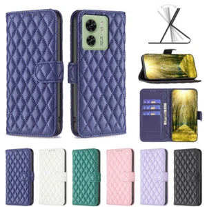 Para Motorola Edge 40, Lujo Moda Cubierta Cuero Billetera Cartera Soporte Estuche Suave - Imagen 1 de 19