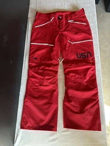 North Face 2018 Womens Olympic USA Ski Team Ski Pants Size XL - Womens - Red - Picture 1 of 14