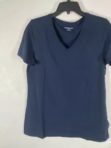 Amazon Women L 2-Pack Slim Fit Cap Sleeve V-Neck T-Shirt Multi NWOT Solid - Picture 1 of 11