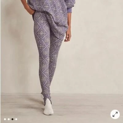 Free People Nuevo Con Etiquetas Estampado Temprano Noche Térmico Acanalado Leggings Lavanda Combo S Nuevo Foto 1 de 4