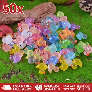 50x Mini Luminous Ducklings Resin Duck Glow in the Dark Craft DIY Accessories - Picture 1 of 6