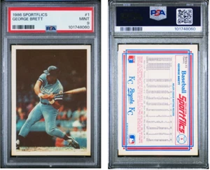 1986 Sportflics George Brett #1 Royals PSA 9 101748060 POP 12 - Picture 1 of 1