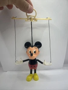 Vtg. Walt Disney Productions MICKEY MOUSE 5" Plastic String Puppet Hong Kong - Picture 1 of 7