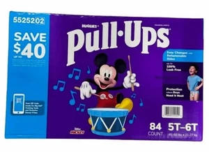 Huggies Pull Ups Training Pants for Boys Size 5T/6T (46-60 lbs) 84 Count - NEW - Picture 1 of 5
