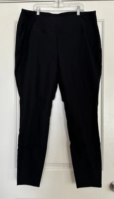 Pantalón Worthington Pull-On Ajustado Cintura Alta Elastizado Negro Pantalones 18W Minimalista Foto 1 de 4