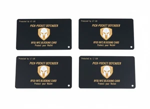 RFID NFC Blocking Card AntiTheft Wallet Protection Pack Of 4 - Picture 1 of 2