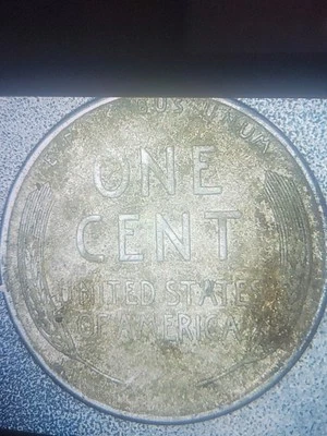 1943 No Mint, Small M Error, Wheat Steel Penny EXTREMELY RARE. - Image 1 of 2