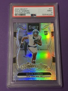 2024 SELECT MALIK NAERS WATER COLORS ROOKIE RC CASE HIT PSA 9 GIANTS - Picture 1 of 3