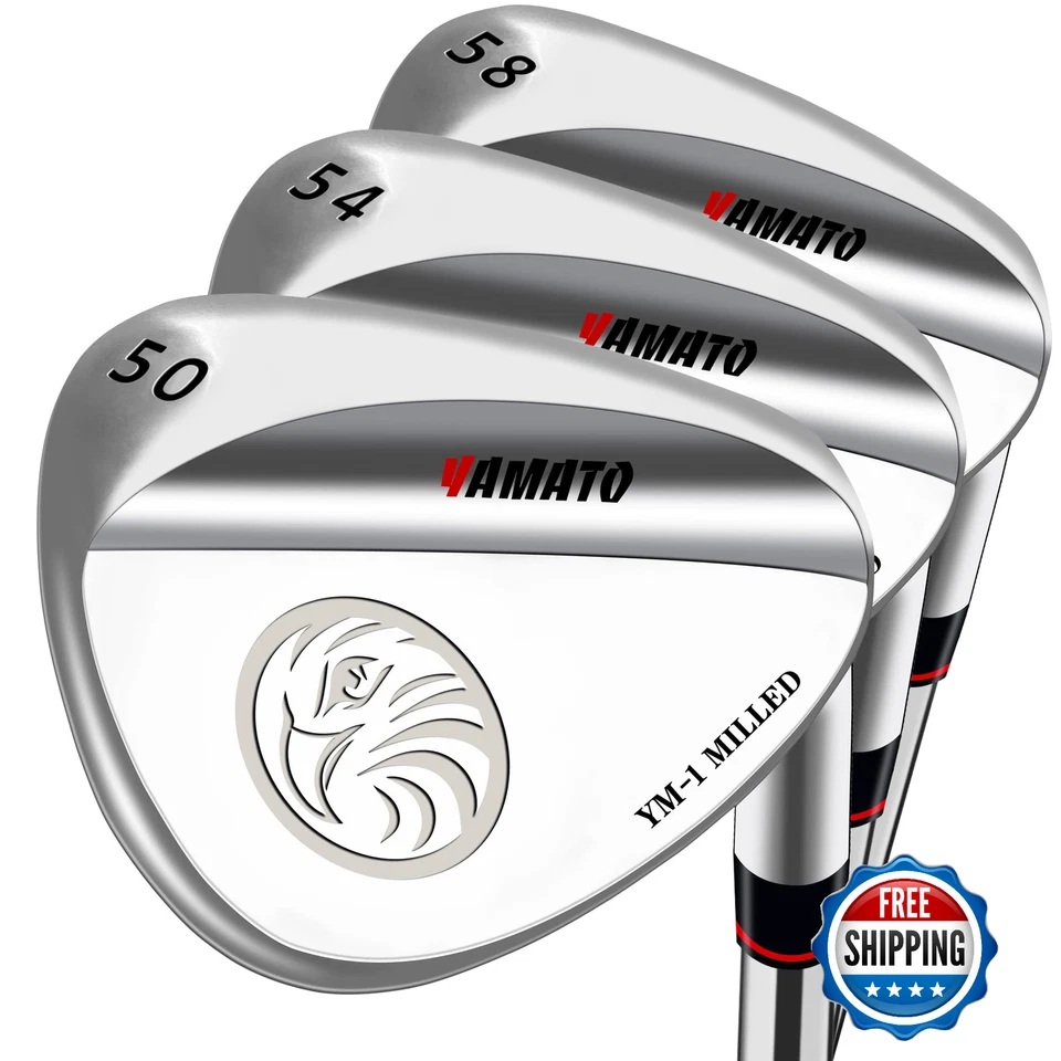 Juego de cuñas de golf Yamato 50/52/54/56/58/60 cara fresada giro alto para hombres y mujeres Foto 1 de 4