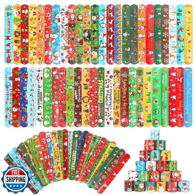 Pulseras de Bofetada de Navidad, 36 PIEZAS Favores de Fiesta de Navidad para Adultos Foto 1 de 4