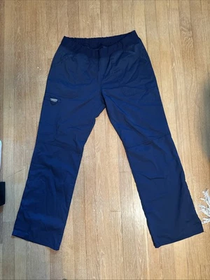 Calça esfoliante feminina Cherokee Workwear Revolution estilo WW110 azul marinho - Imagem 1 de 4