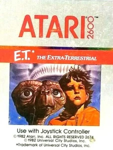 E.T. 1982 Atari 2600 Cartridge Only The Extra Terrestrial Vintage (J1) - Picture 1 of 3