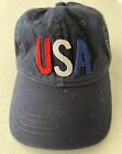 Old Navy USA Cap Hat Adjustable One Size Blue Red White Appliqué
