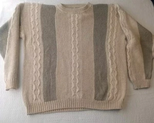 Vintage Silk Sweater Cosby Rare 80s 90s Method Crewneck Mens Medium 100% Silk - Picture 1 of 8