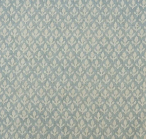 ANDREW MARTIN CURTAIN FABRIC DESIGN Bud 3.3 MTRS SKY LINEN BLEND GARDEN PATH COL - Picture 1 of 5
