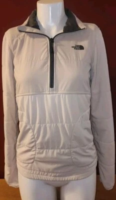 Mujer The North Face Pullover Media Cremallera XS Crema Atlética Top Chaqueta Foto 1 de 4