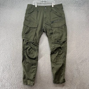 G-Star Pants Mens 33x32 Green Cargo Surplus Military Multi Pocket Hiking - Picture 1 of 17