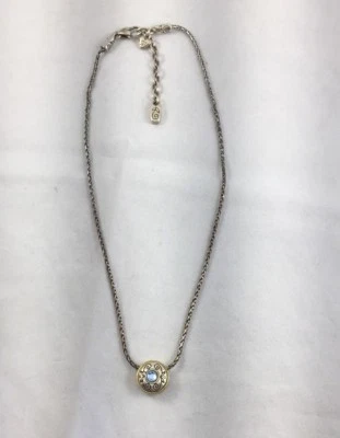 Brighton tono plata con colgante deslizante azul Foto 1 de 4