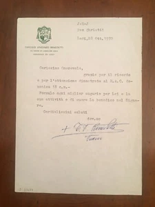 Lettera firmata da Tarcisio Vincenzo Benedetti - Picture 1 of 1