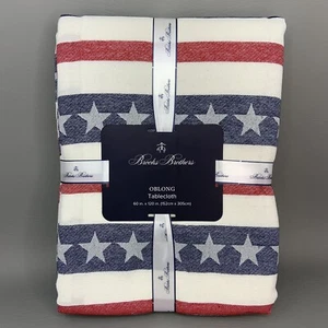 Mantel Brooks Brothers Patriotic Stars & Stripes tejido mezcla algodón 60x120" - Imagen 1 de 6