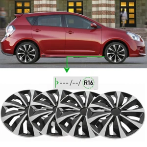 16" Set of 4 Wheel Covers Hubcaps Tire Steel Rim fits R16 For Pontiac Vibe - Picture 1 of 14