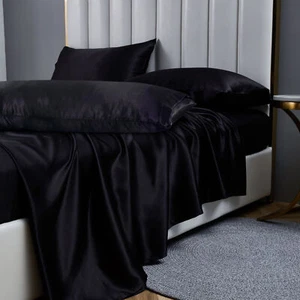 5Pcs/7Pcs Satin Sheets Set w/ Long Pillowcase Faux Silk Cooling Soft Bed Sheets - Picture 1 of 33