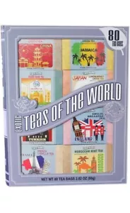 Exotic Teas of The World , 80 Tea Bags,8 Different Flavors,Christmas Royal Gift - Picture 1 of 1