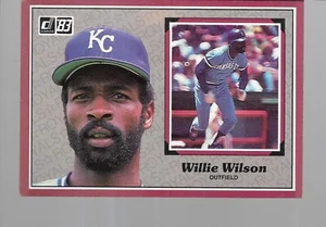 1983 DONRUSS BASEBALL WILLIE WILSON (3 1/2 X 5) CARD #13 - Picture 1 of 1
