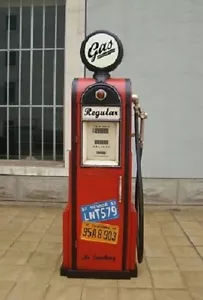 Tanksäule alle Varianten Zapfsäule Gasoline Höhe155cm mit beleuchtetem Globe - Bild 1 von 40