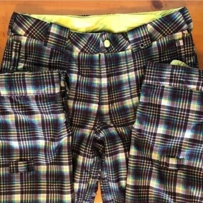 Burton DryRide Youth XL Multicolor Plaid Insulated Snowboard Ski Pants - Image 1 of 4