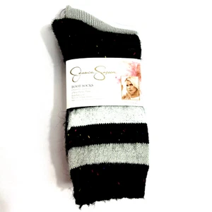 Jessica Simpson Bota Calcetines Chaussettes 2 Pares Mujeres 4-10 Calcetines Negro Gris - Imagen 1 de 11