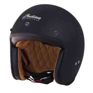 Casco Indian Motorcycle Retro Negro Mate Cara Abierta (Aprobado por la CEE) - Imagen 1 de 1
