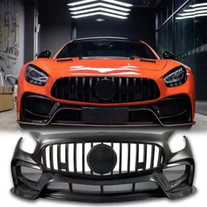 Real Carbon Fiber Front Bumper Body kit For MB AMG GT /GTS 16-18 - Picture 1 of 9