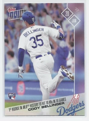 2017 Topps Now #272 Cody Bellinger Los Angeles Dodgers RC - Image 1 of 2