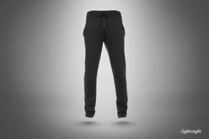 Leichte WOLLLAUF Jogginghose 100% Bio Baumwolle Sweatpants Gr. M (schwarz) - Bild 1 von 10