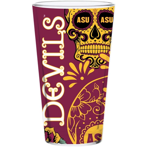 Arizona State Sun Devils 16oz. Team Dia de los Muertos Pint Glass Cover