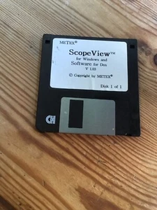 Metex Scopeview for Windows & Software for Dos V 1.03. Vintage Floppy Disc - Photo 1/1