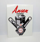 Ansen Equipped Vintage Style Decal, Vinyl Sticker, Racing, Hot Rod, Rat Rod