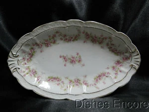 Zeh, Scherzer & Co 508, Pink Rose Garland: Oval Relish, 9" x 5 1/2" - Picture 1 of 9