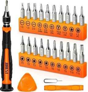 JOREST 24Pcs Small Precision Screwdriver Set with Torx T5 T6 T8 T9, Y00, Star P5 - Picture 1 of 9